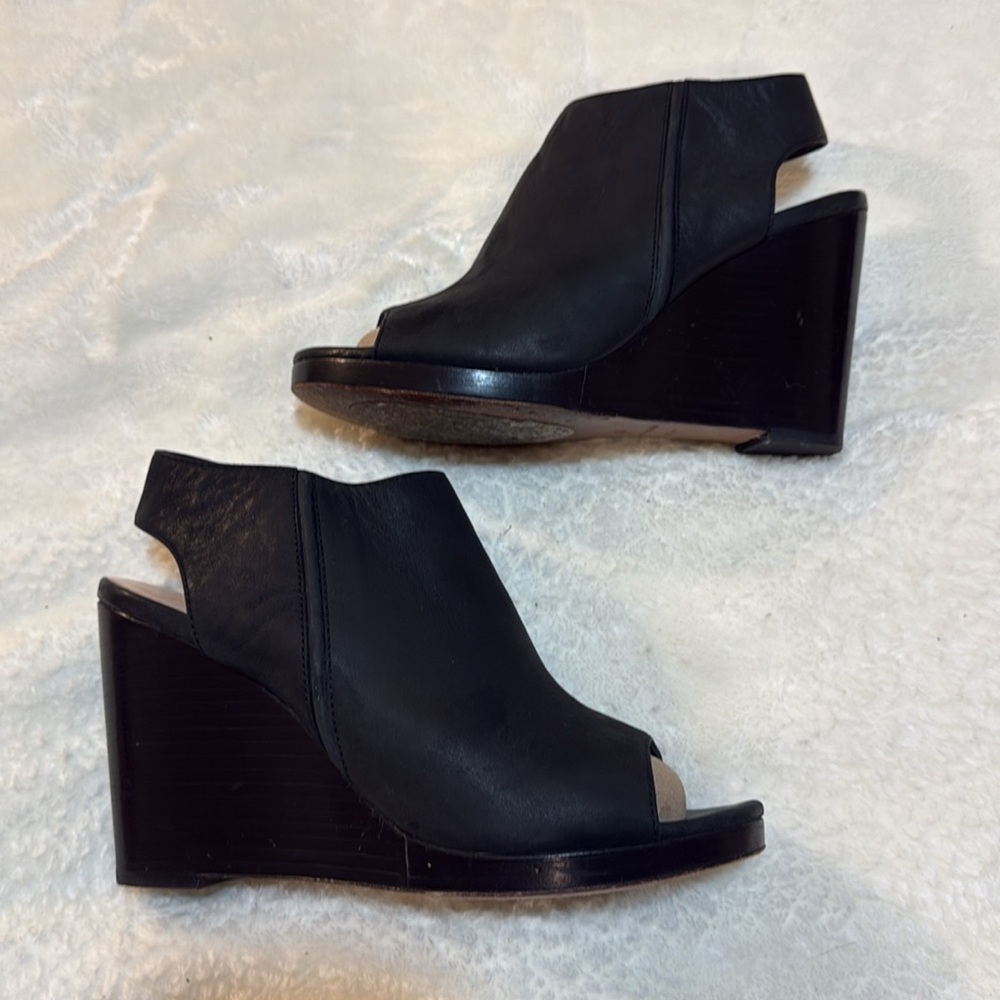 Cole Haan Leather Ankle Strap Peep Toe Bootie